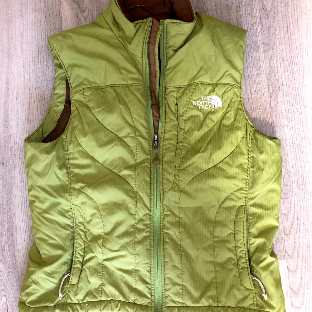 Small north face vest green/brown